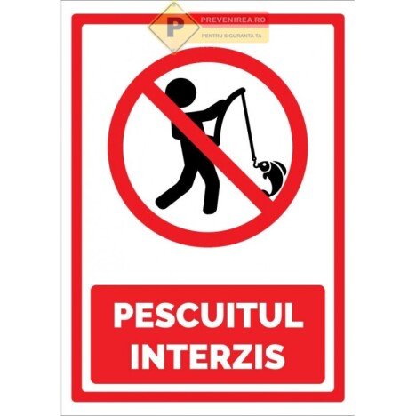 Indicator pentru interzicerea pescuitului